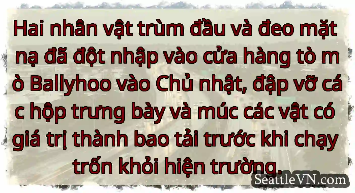 Hai nhân vật trùm đầu và đeo mặt nạ đã đột nhập