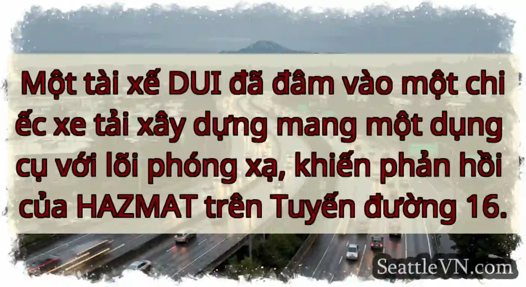 Một tài xế DUI đã đâm vào một chiếc xe tải xây