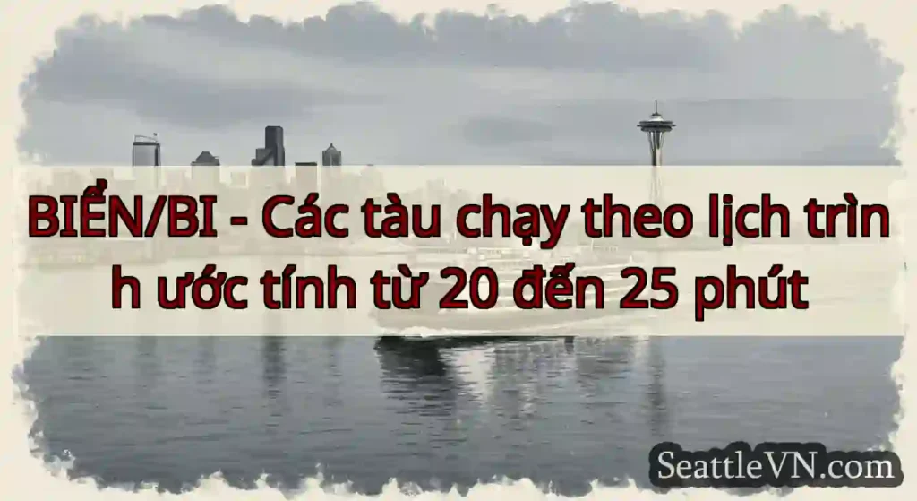 BIỂN/BI - Các tàu chạy theo lịch trình ước tính