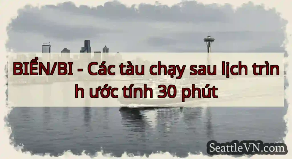 BIỂN/BI - Các tàu chạy sau lịch trình ước tính 30