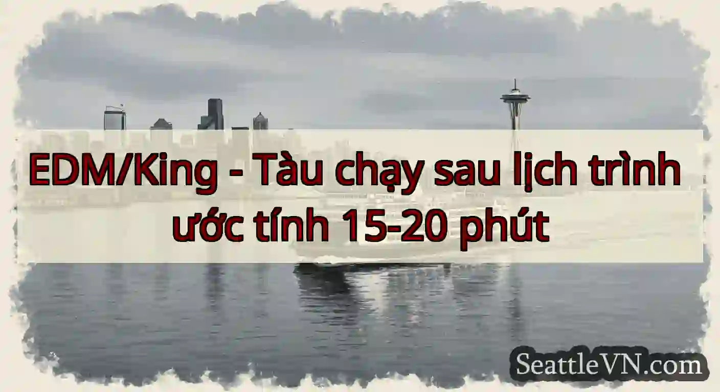 EDM/King - Tàu chạy sau lịch trình ước tính 15-20