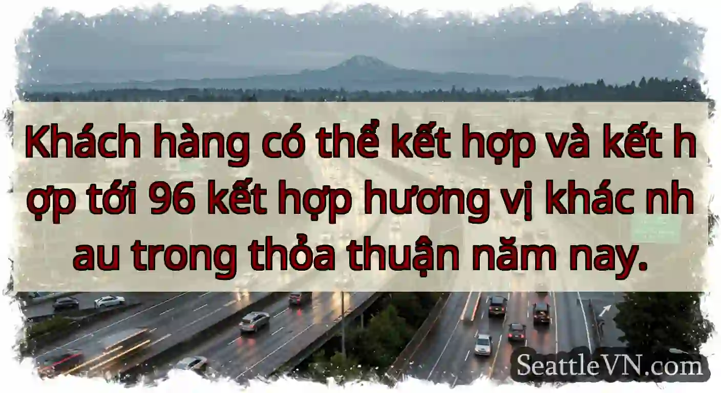Khách hàng có thể kết hợp và kết hợp tới 96 kết