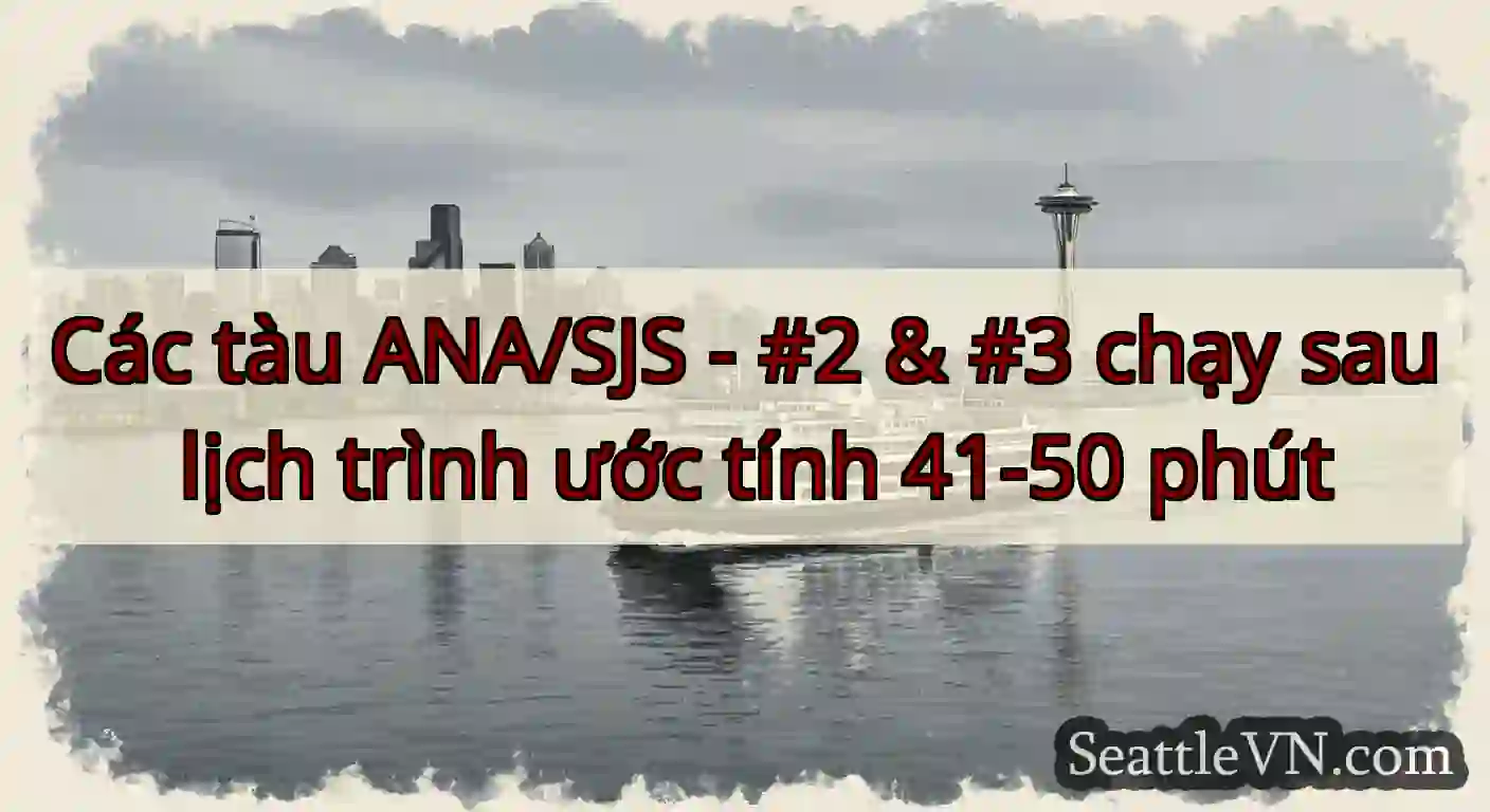 Các tàu ANA/SJS - #2 & #3 chạy sau lịch trình ước