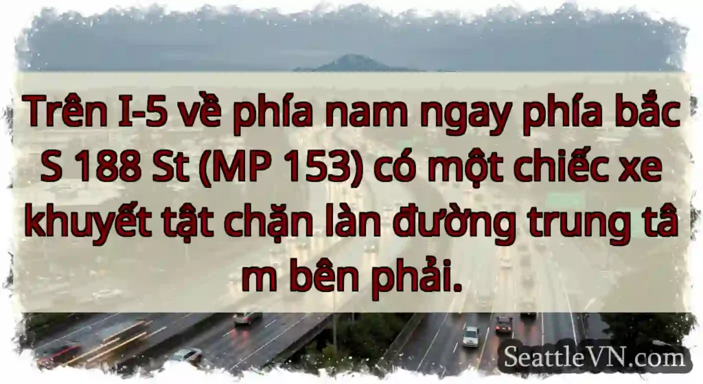 Trên I-5 về phía nam ngay phía bắc S 188 St (MP