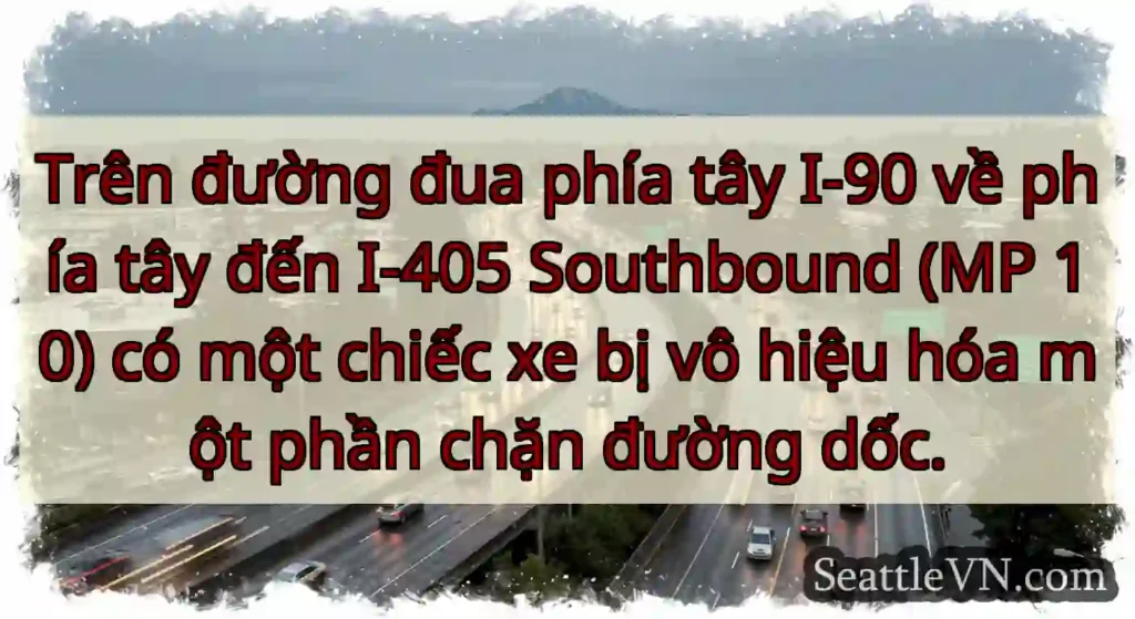 Trên đường đua phía tây I-90 về phía tây đến
