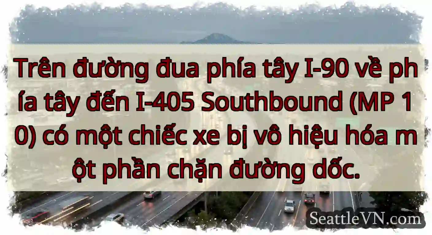 Trên đường đua phía tây I-90 về phía tây đến