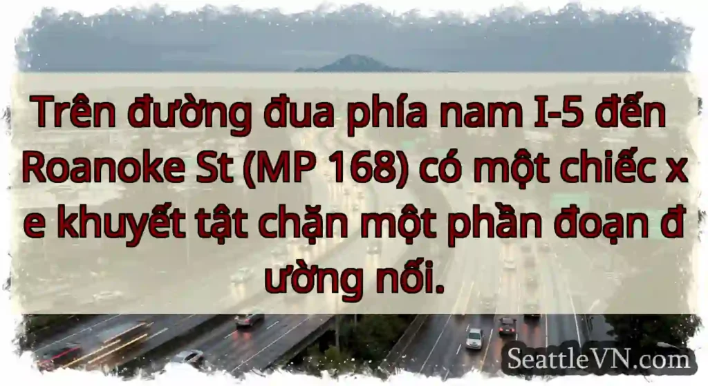Trên đường đua phía nam I-5 đến Roanoke St (MP