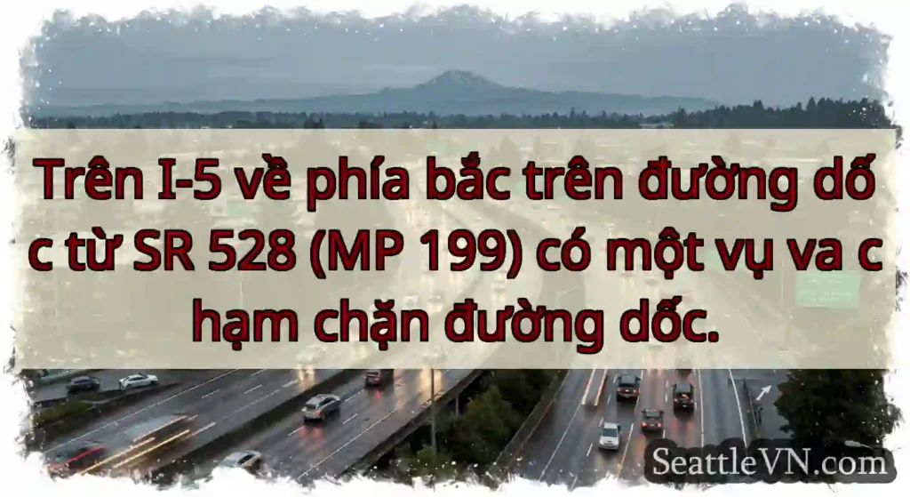 Trên I-5 về phía bắc trên đường dốc từ SR 528 (MP