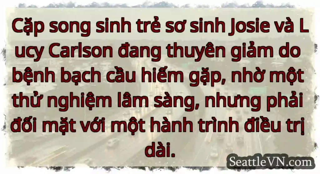 Cặp song sinh trẻ sơ sinh Josie và Lucy Carlson