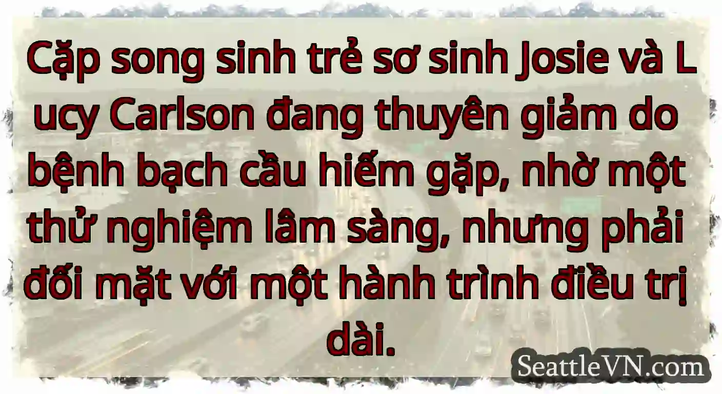 Cặp song sinh trẻ sơ sinh Josie và Lucy Carlson