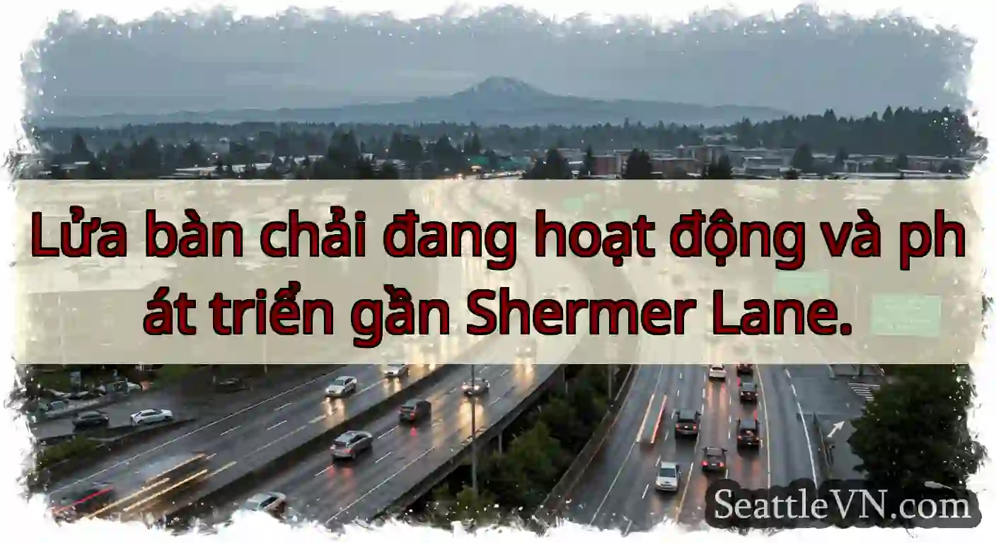 Lửa bàn chải đang hoạt động và phát triển gần