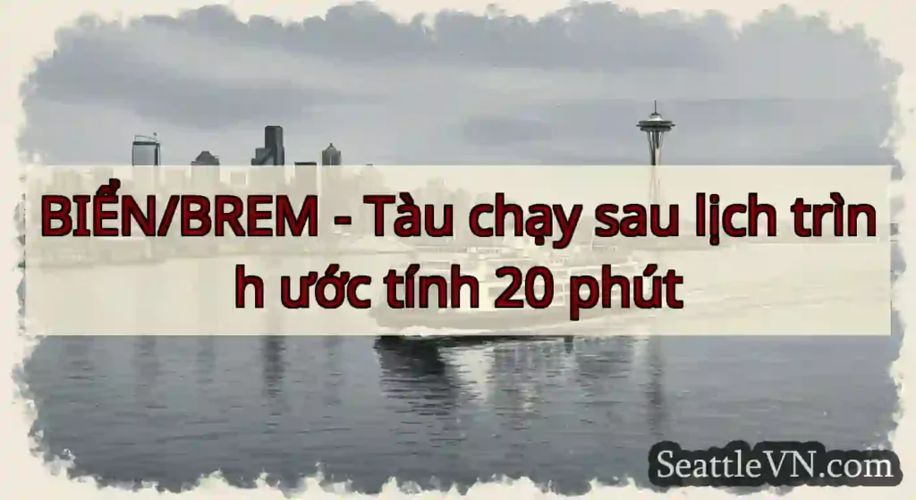 BIỂN/BREM - Tàu chạy sau lịch trình ước tính 20