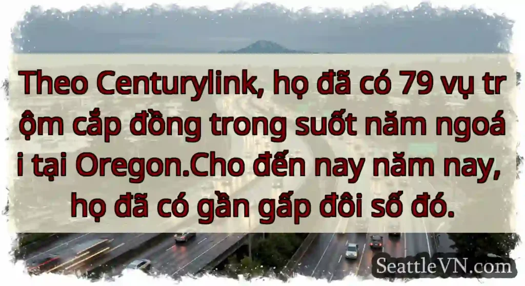 Theo Centurylink, họ đã có 79 vụ trộm cắp đồng