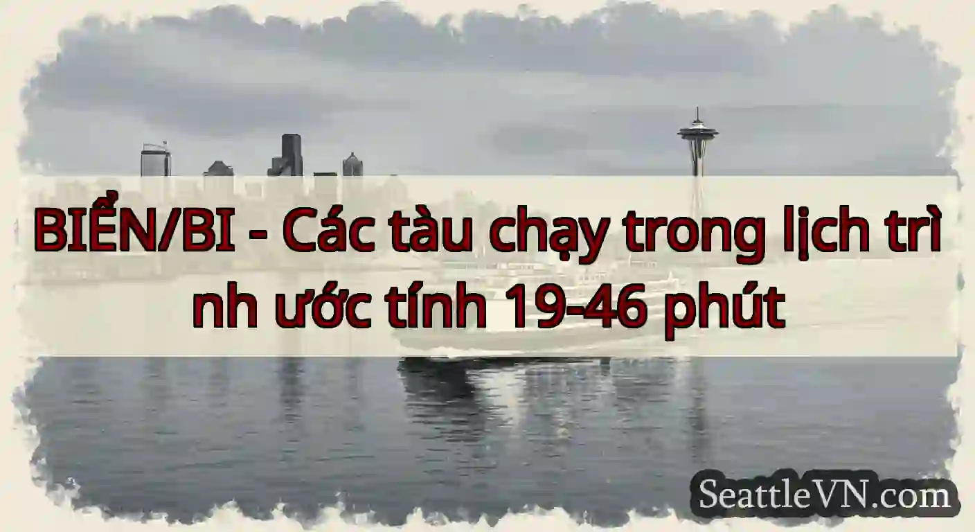 BIỂN/BI - Các tàu chạy trong lịch trình ước tính