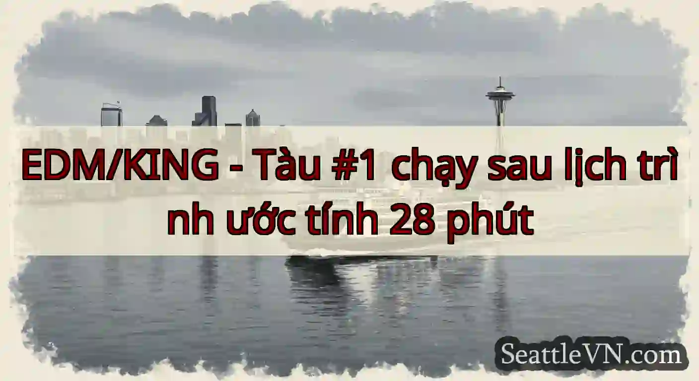 EDM/KING - Tàu #1 chạy sau lịch trình ước tính 28