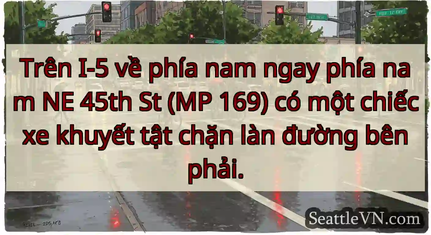 Trên I-5 về phía nam ngay phía nam NE 45th St (MP