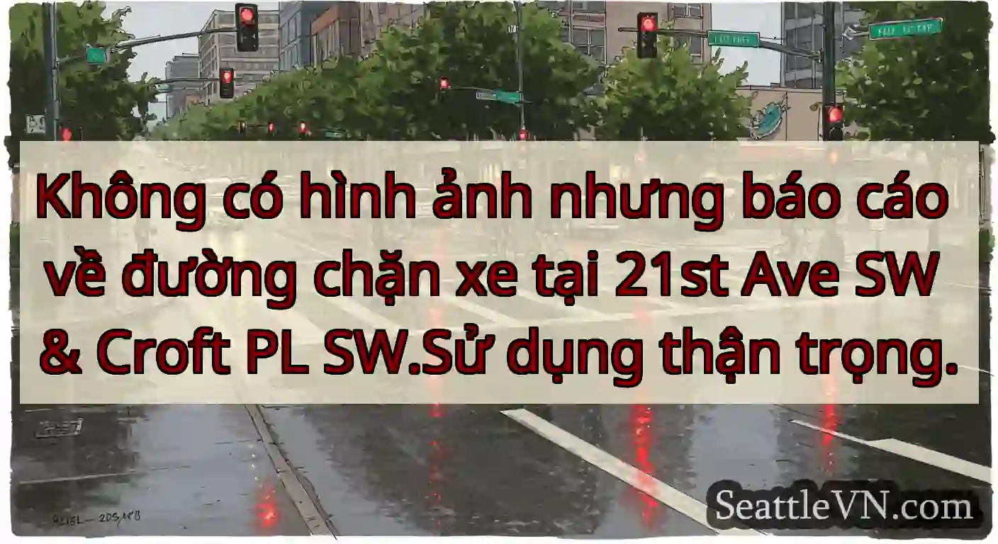 Không có hình ảnh nhưng báo cáo về đường chặn xe