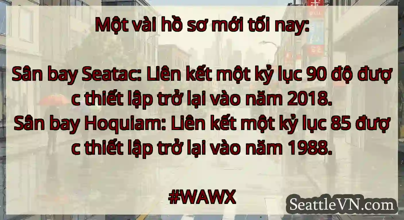 Một vài hồ sơ mới tối nay: