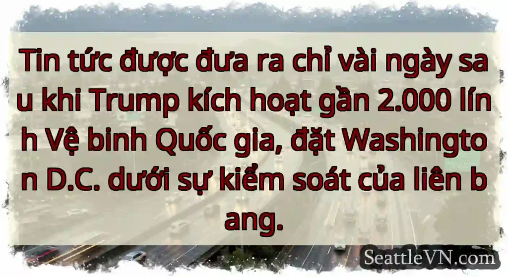 Tin tức được đưa ra chỉ vài ngày sau khi Trump
