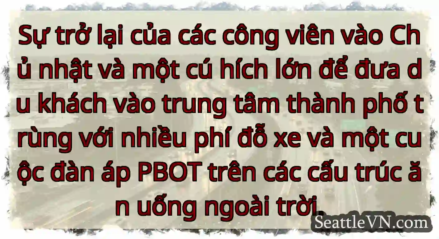 Sự trở lại của các công viên vào Chủ nhật và một