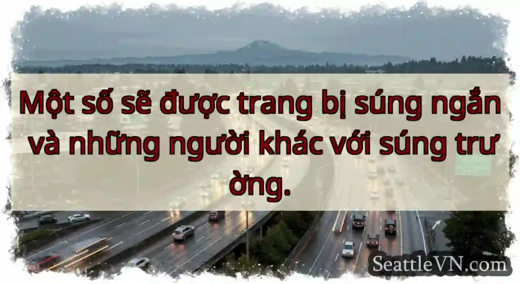 Một số sẽ được trang bị súng ngắn và những người