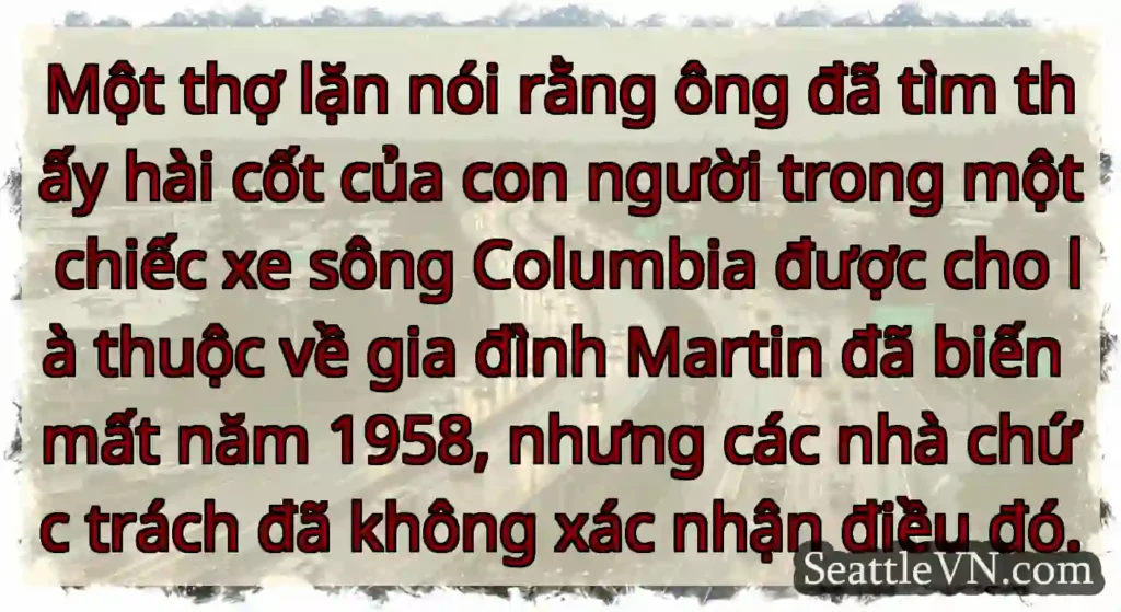 Một thợ lặn nói rằng ông đã tìm thấy hài cốt của