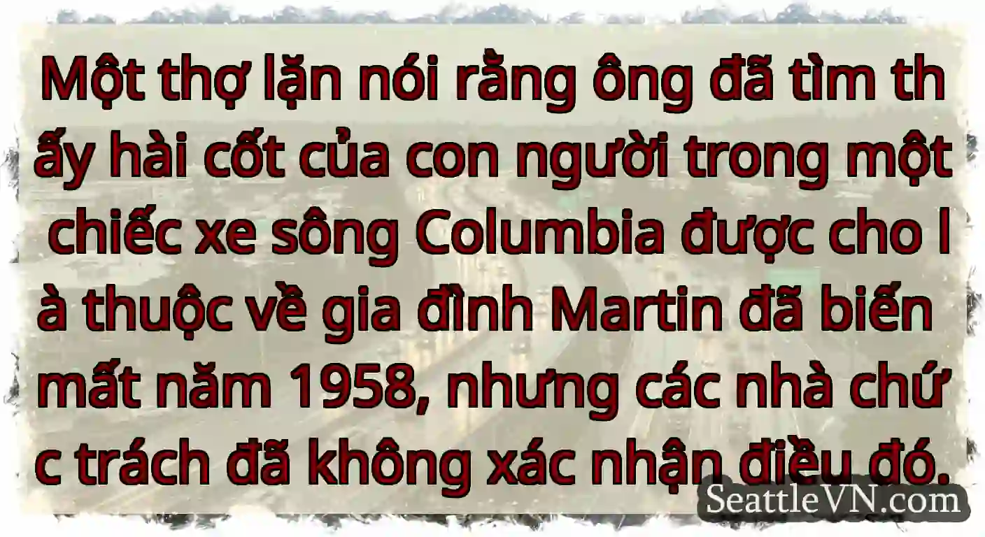 Một thợ lặn nói rằng ông đã tìm thấy hài cốt của