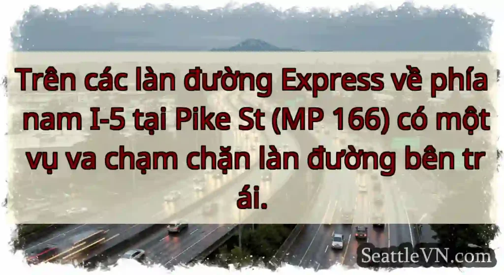 Trên các làn đường Express về phía nam I-5 tại