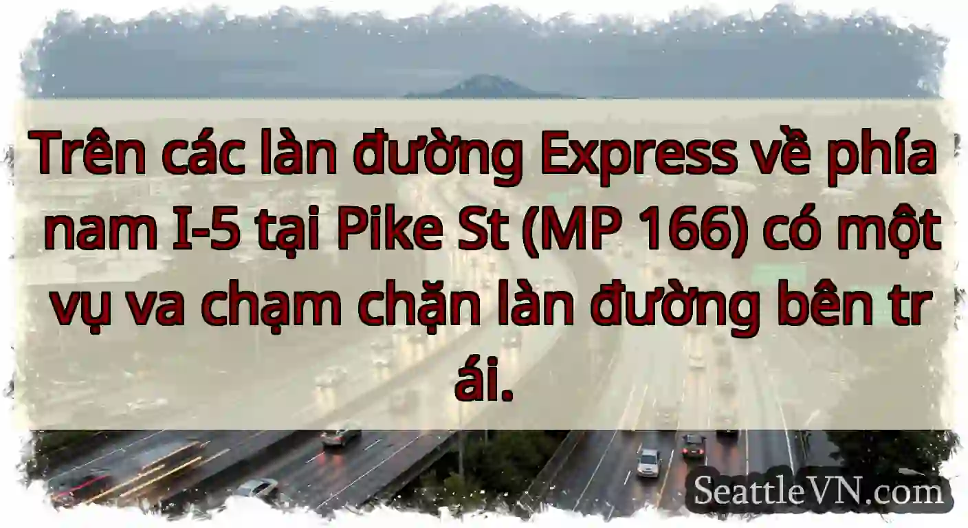 Trên các làn đường Express về phía nam I-5 tại