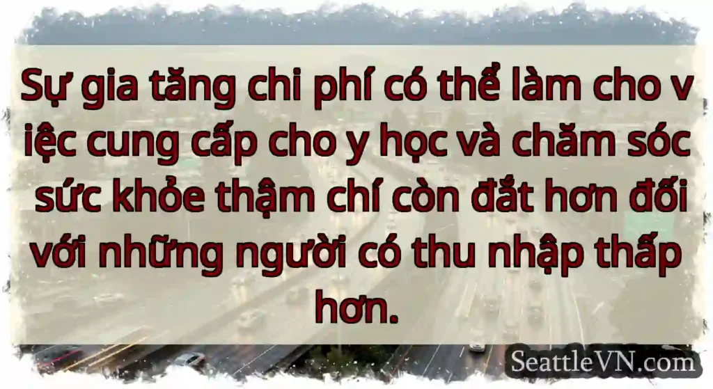 Sự gia tăng chi phí có thể làm cho việc cung cấp