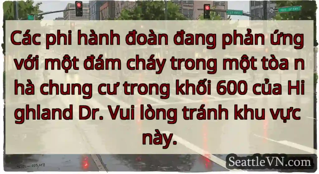 Các phi hành đoàn đang phản ứng với một đám cháy