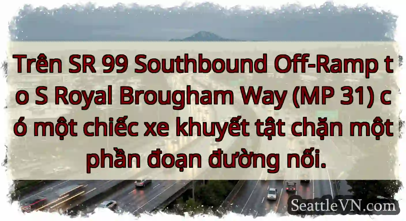Trên SR 99 Southbound Off-Ramp to S Royal