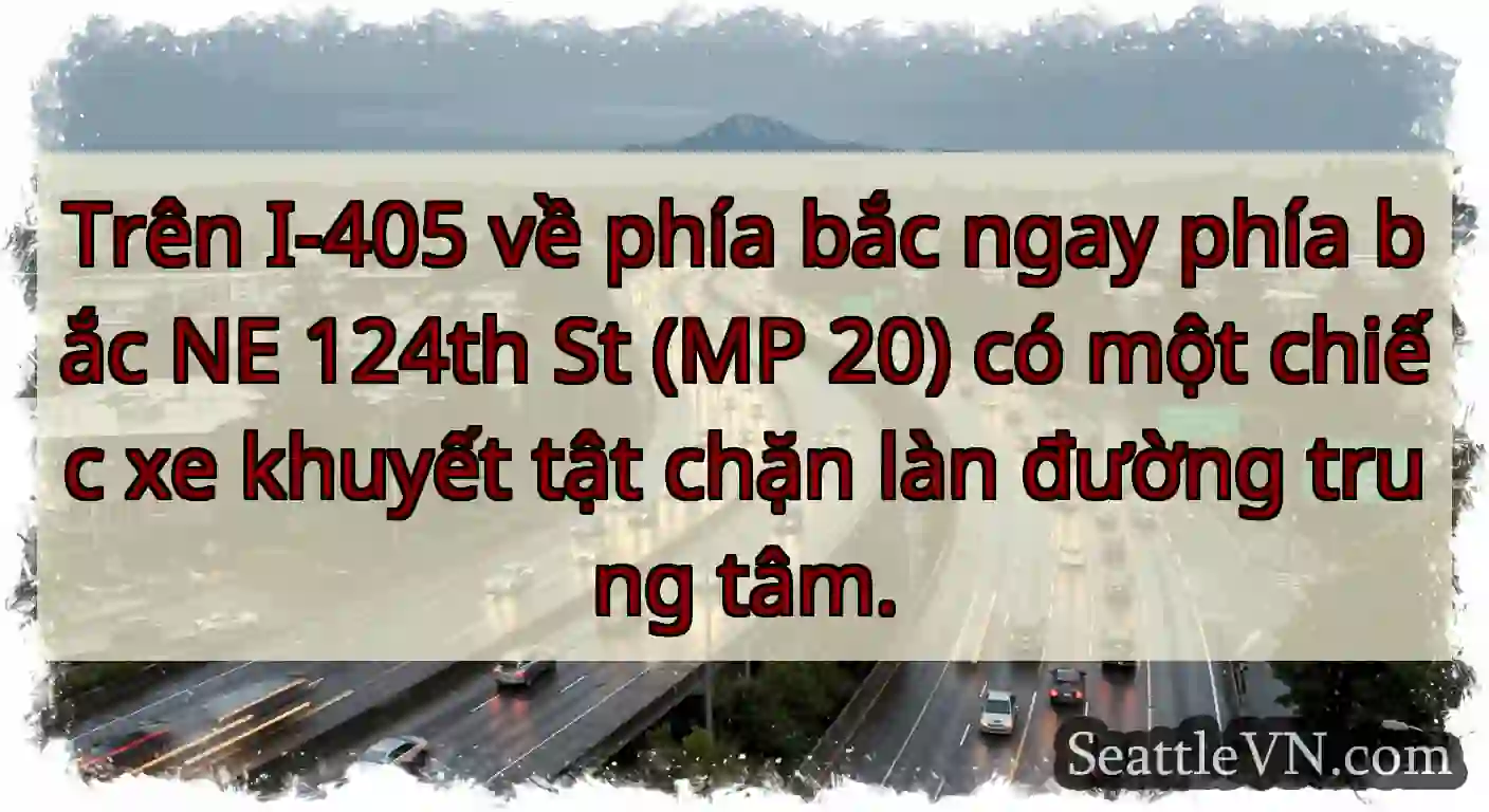 Trên I-405 về phía bắc ngay phía bắc NE 124th St