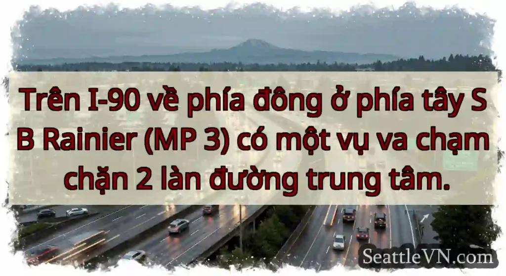 Trên I-90 về phía đông ở phía tây SB Rainier (MP
