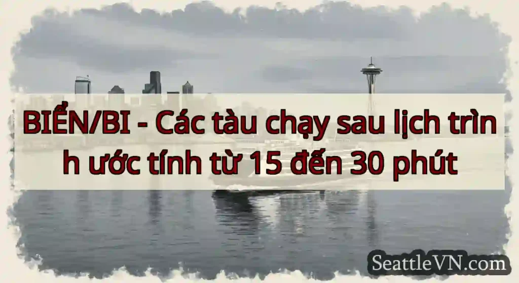 BIỂN/BI - Các tàu chạy sau lịch trình ước tính từ