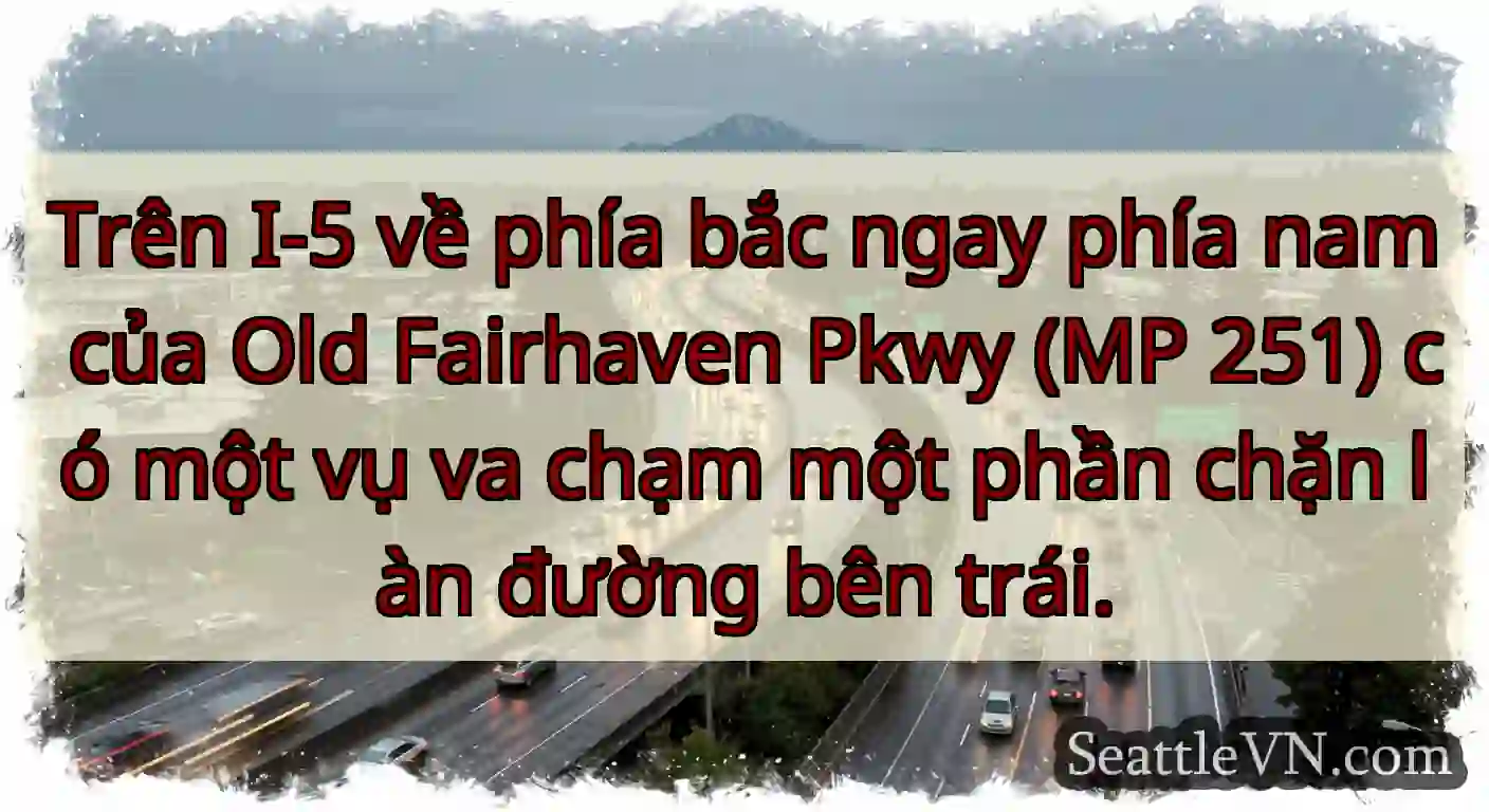 Trên I-5 về phía bắc ngay phía nam của Old