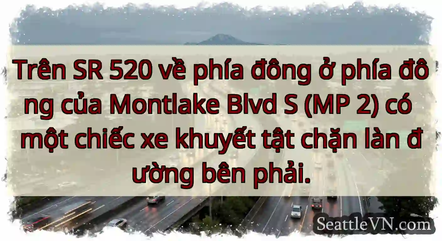 Trên SR 520 về phía đông ở phía đông của Montlake