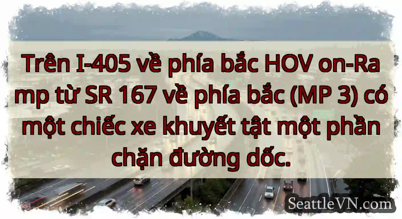 Trên I-405 về phía bắc HOV on-Ramp từ SR 167 về