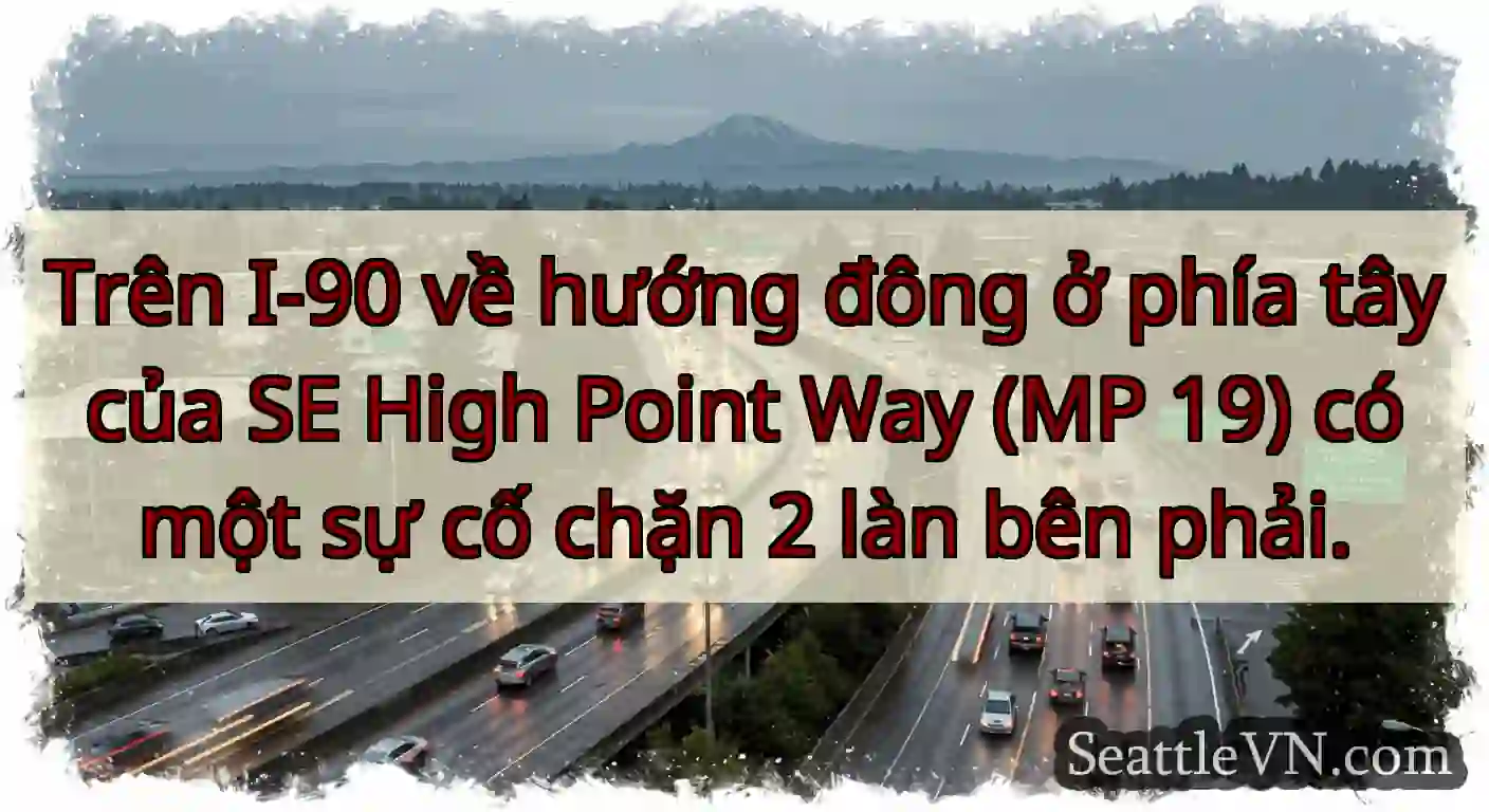 Trên I-90 về hướng đông ở phía tây của SE High