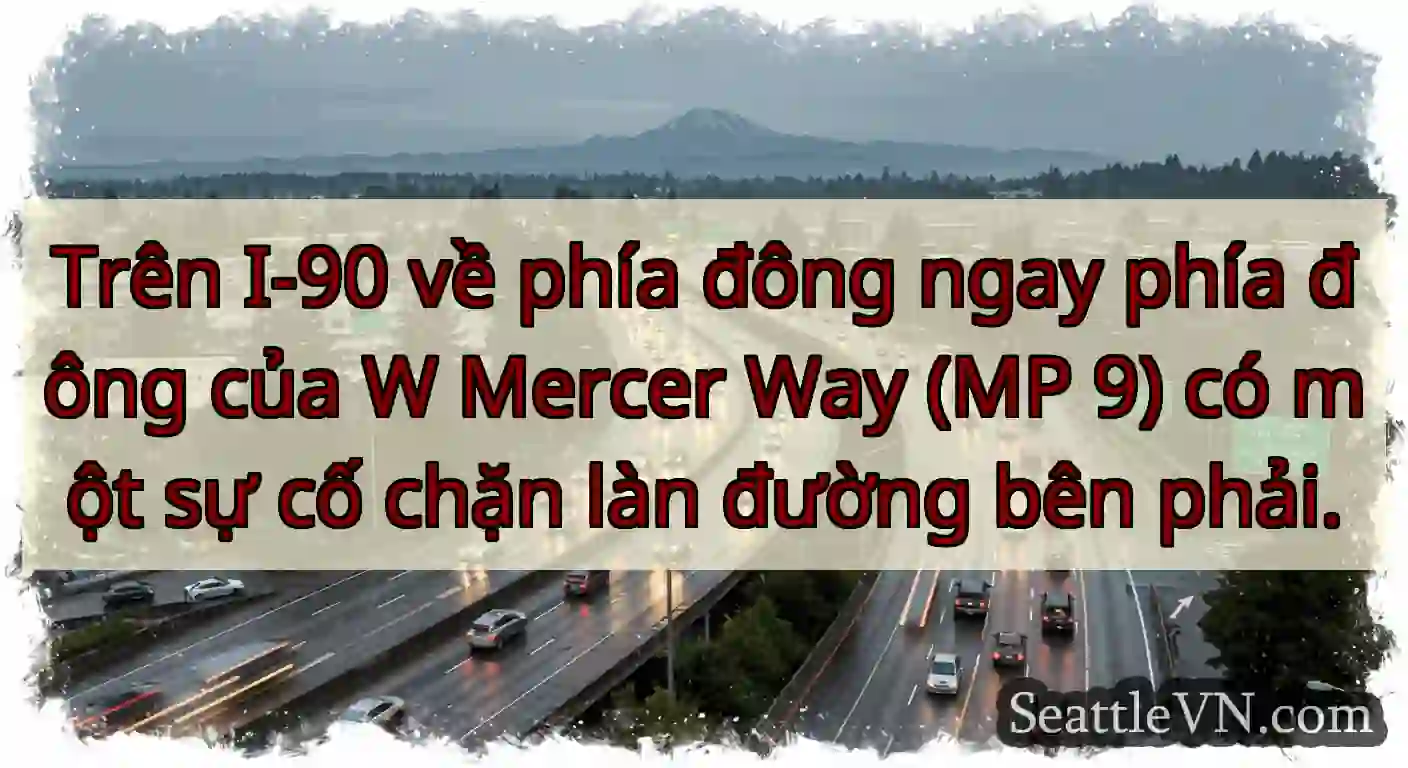 Trên I-90 về phía đông ngay phía đông của W