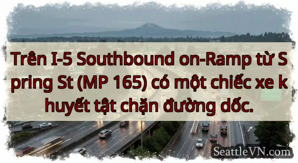 Trên I-5 Southbound on-Ramp từ Spring St (MP 165)