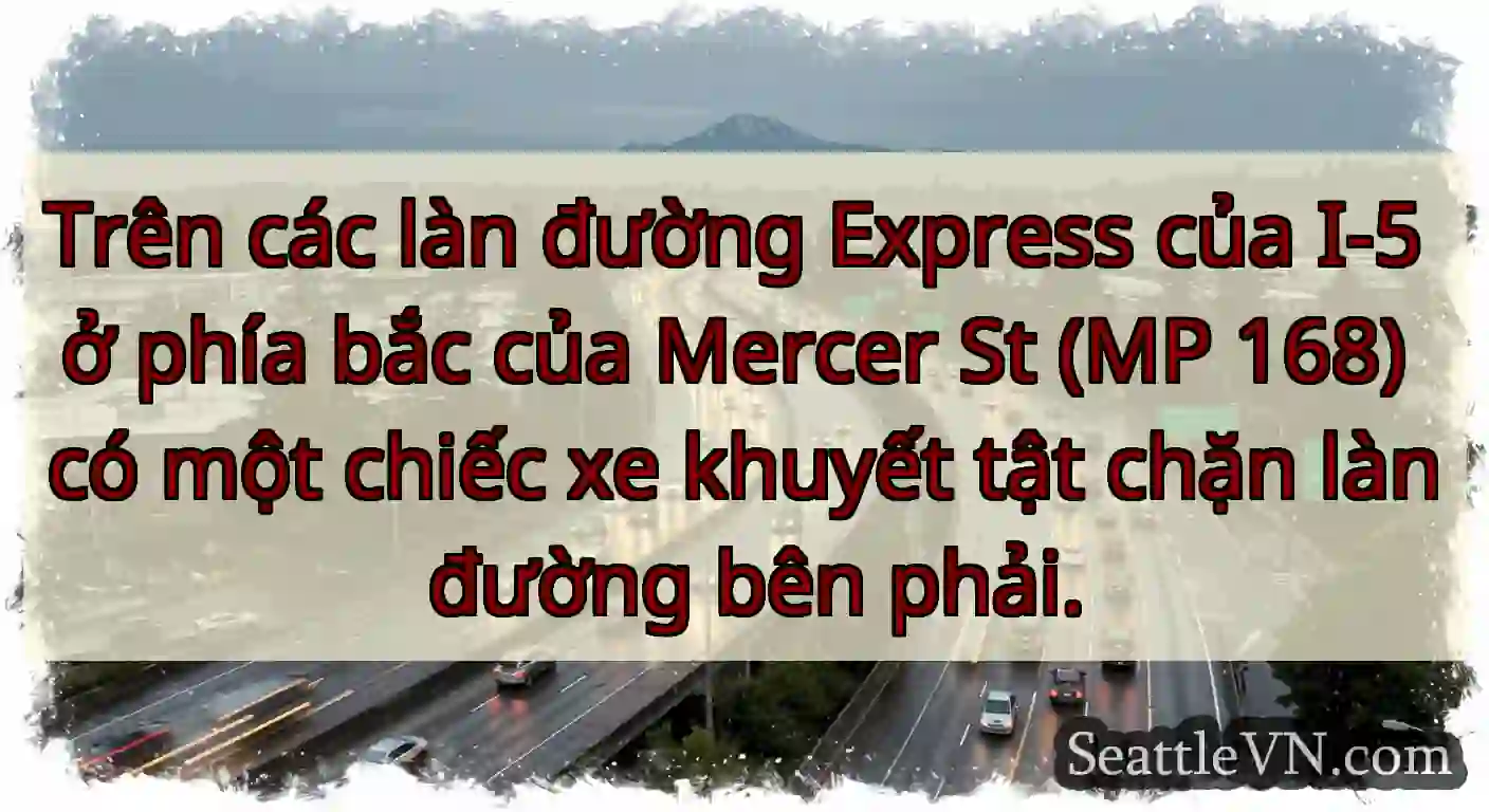 Trên các làn đường Express của I-5 ở phía bắc của