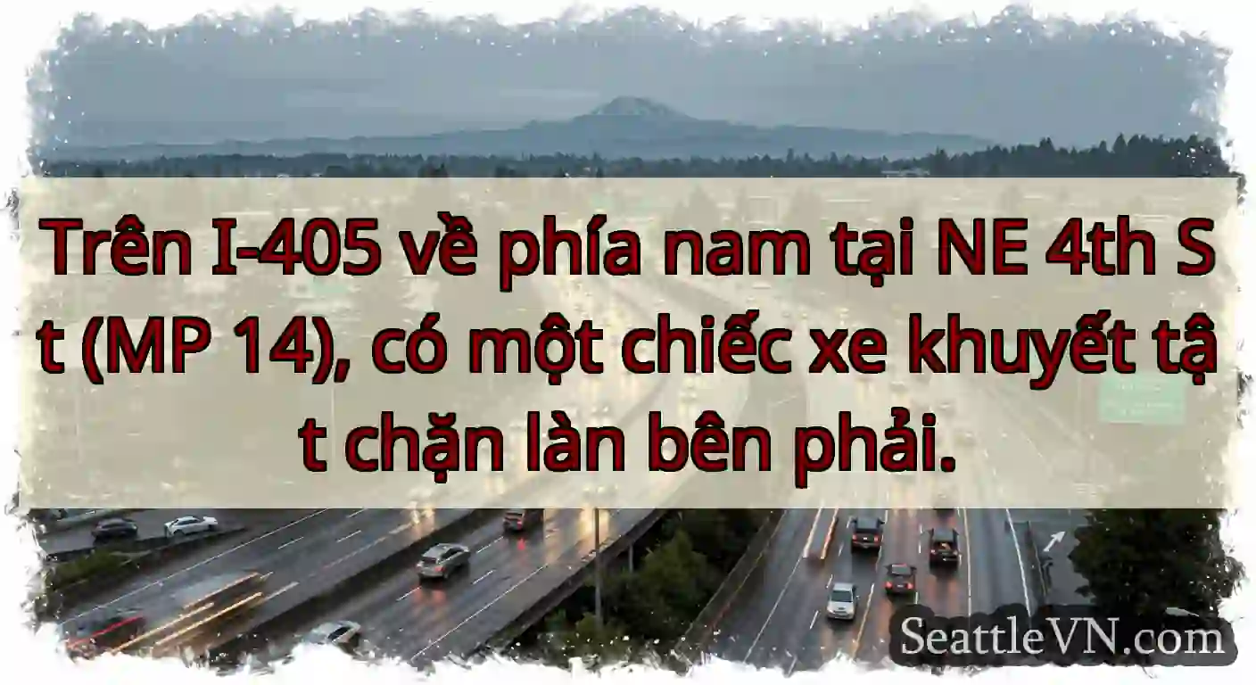 Trên I-405 về phía nam tại NE 4th St (MP 14), có