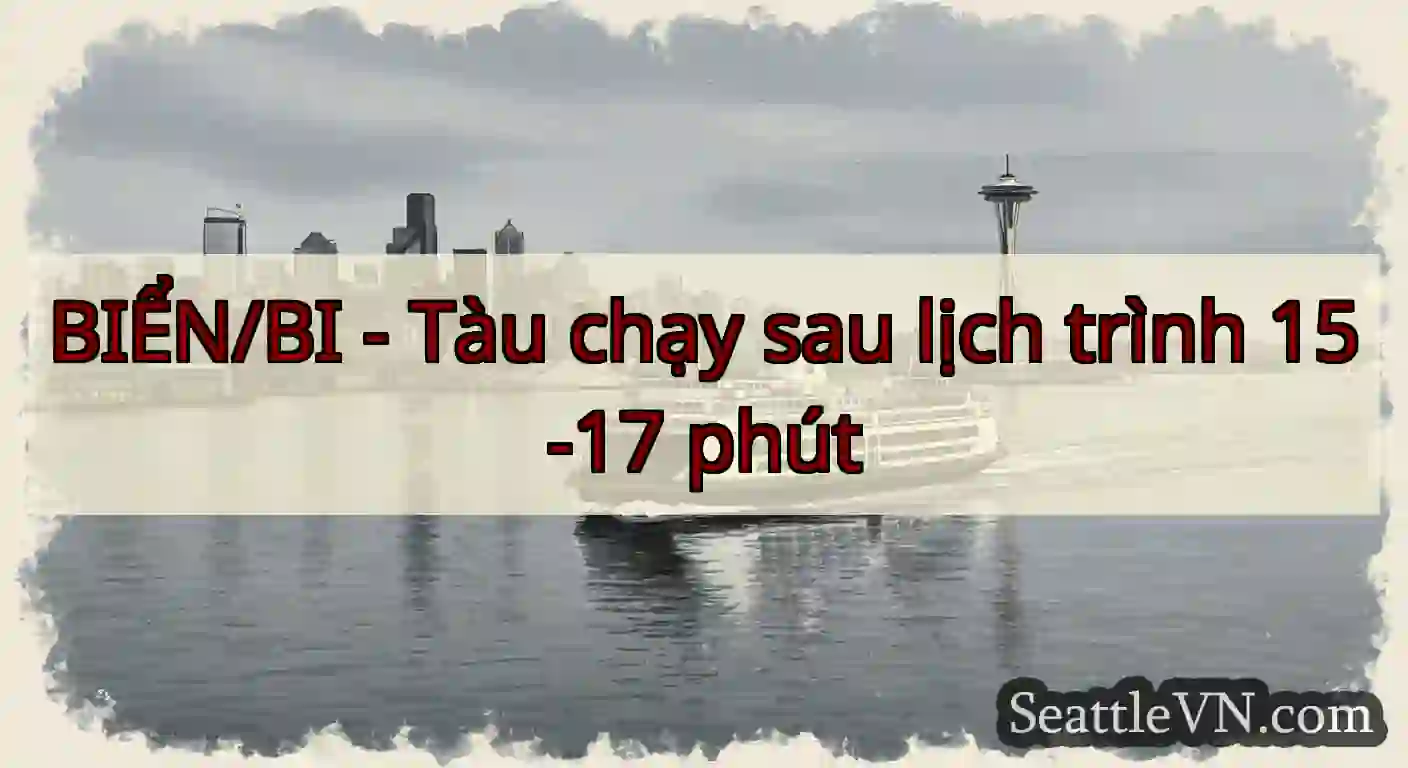 BIỂN/BI - Tàu chạy sau lịch trình 15-17 phút