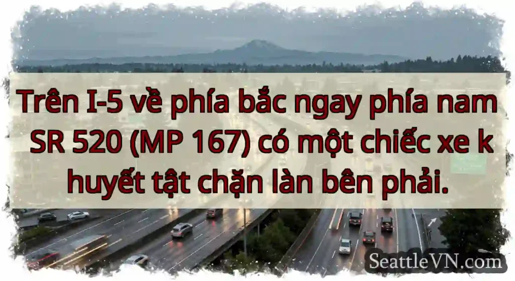Trên I-5 về phía bắc ngay phía nam SR 520 (MP