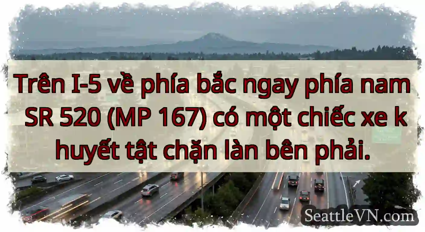 Trên I-5 về phía bắc ngay phía nam SR 520 (MP