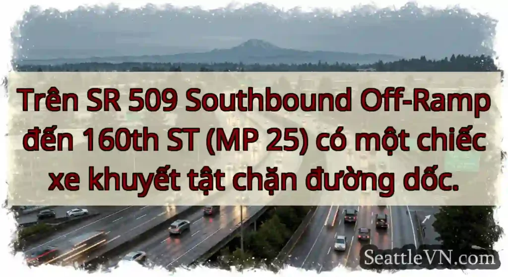 Trên SR 509 Southbound Off-Ramp đến 160th ST (MP