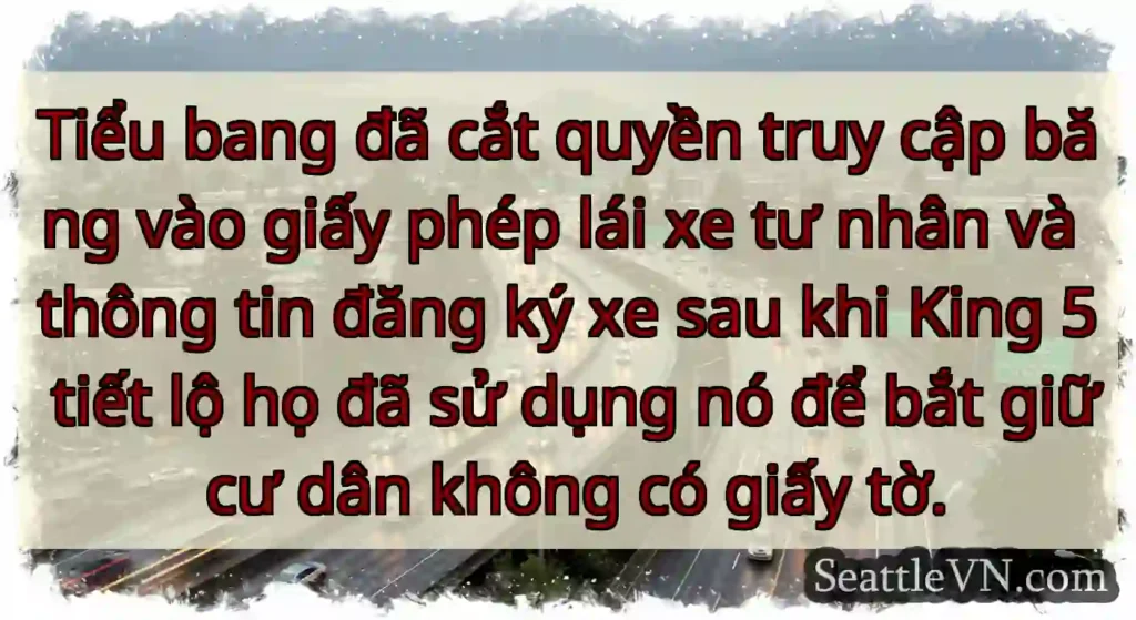 Tiểu bang đã cắt quyền truy cập băng vào giấy