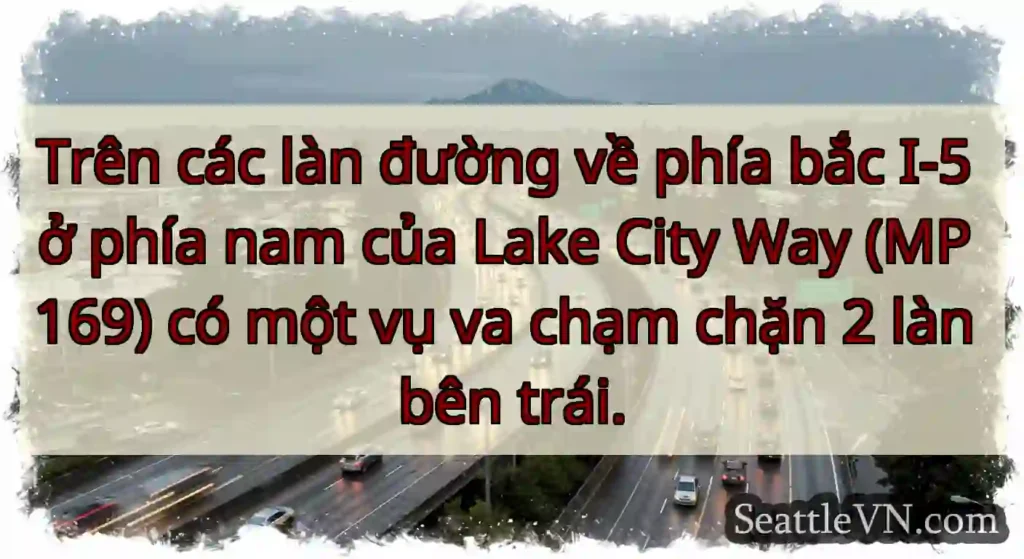Trên các làn đường về phía bắc I-5 ở phía nam của