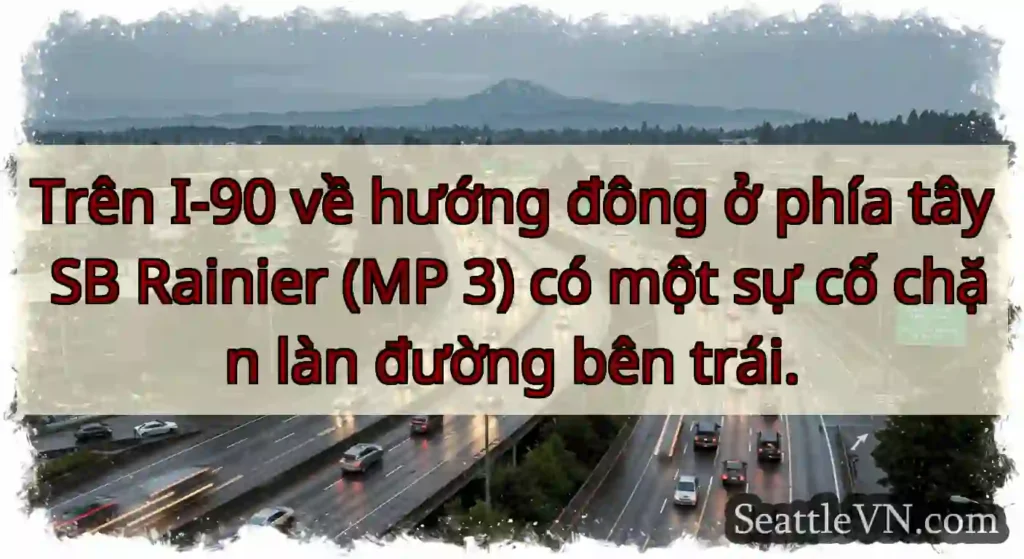 Trên I-90 về hướng đông ở phía tây SB Rainier (MP